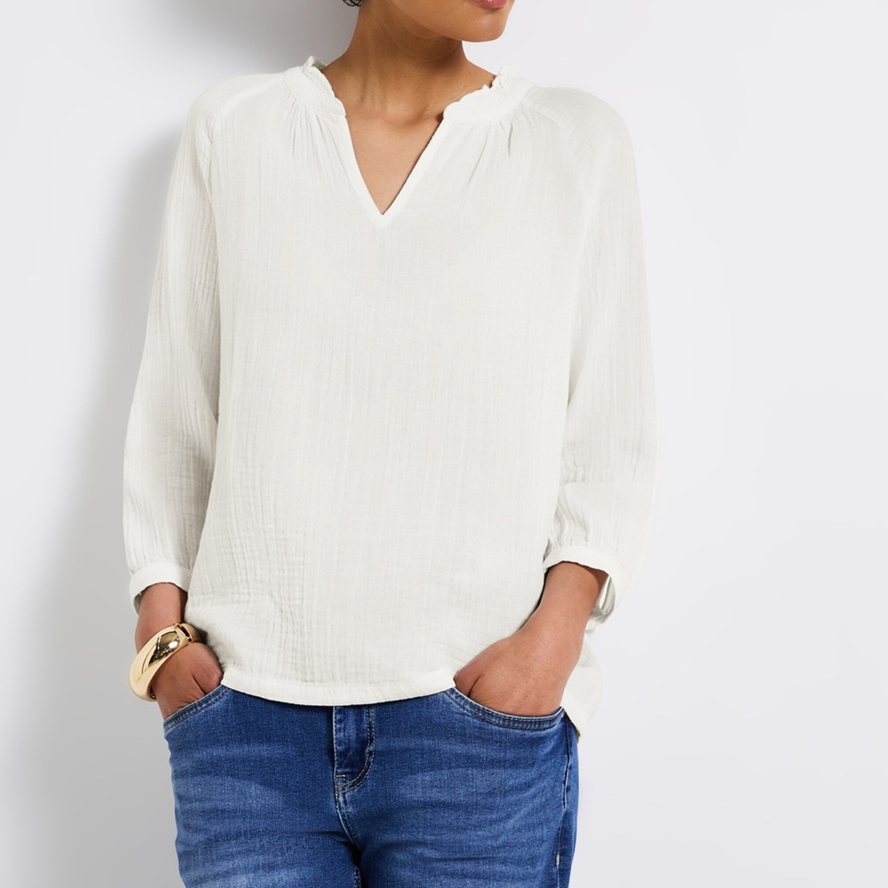 Monteau Cream Women's Blouse